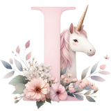 Unicorn Initial Toy Basket