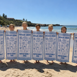 Family Beach Crew beach towel with each name added, summer gift
