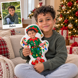 Personalised Elf Photo Cushion