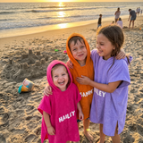 My Name hooded towel personalised with each name, birthday gift