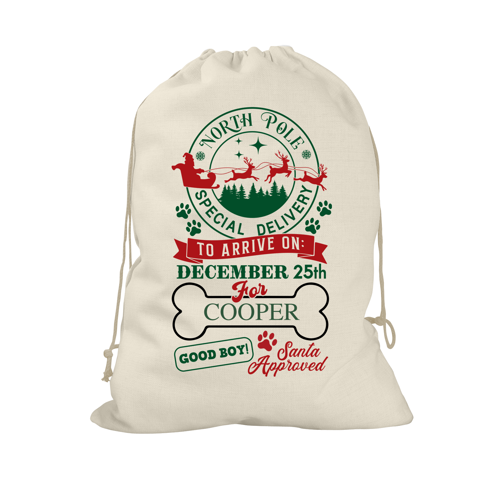 Merry Woofmas Santa Sack