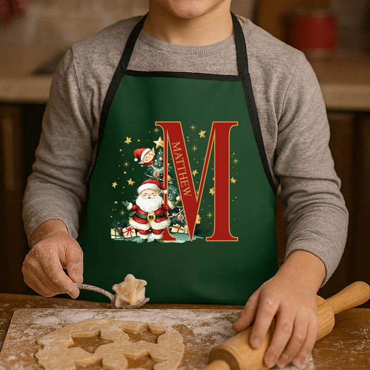 Santa Initial Kids Apron