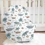 nursing feeding cover used as a shopping cart cover