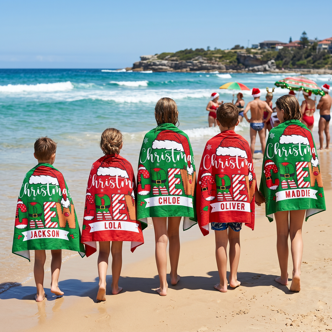 Christmas Crew Personalised Towel