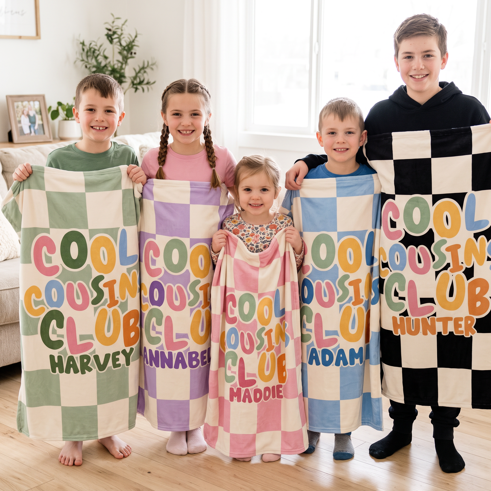 Cousin Crew Check Blanket