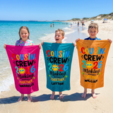 Cousin Crew 2026/27 custom name beach towel for family holidays - The Custom Co