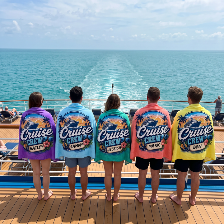 Cruise Crew Sunset | Personalised Quick Dry Sand-Free Towel