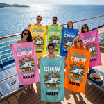 Making Memories Cruise 2026 personalised beach towel with custom names - The Custom Co