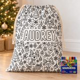 Christmas Colouring Santa Sack