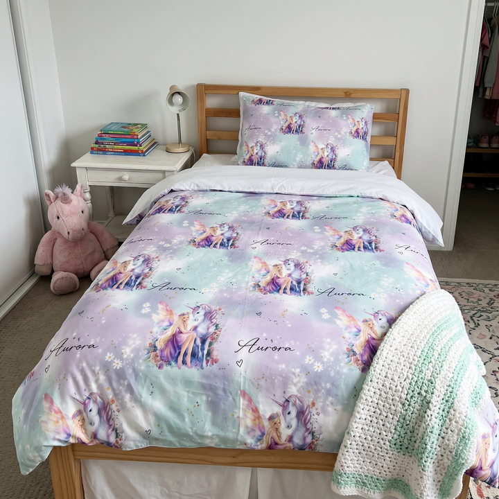 Personalised Kids Quilt Cover &amp; Pillowcase Set