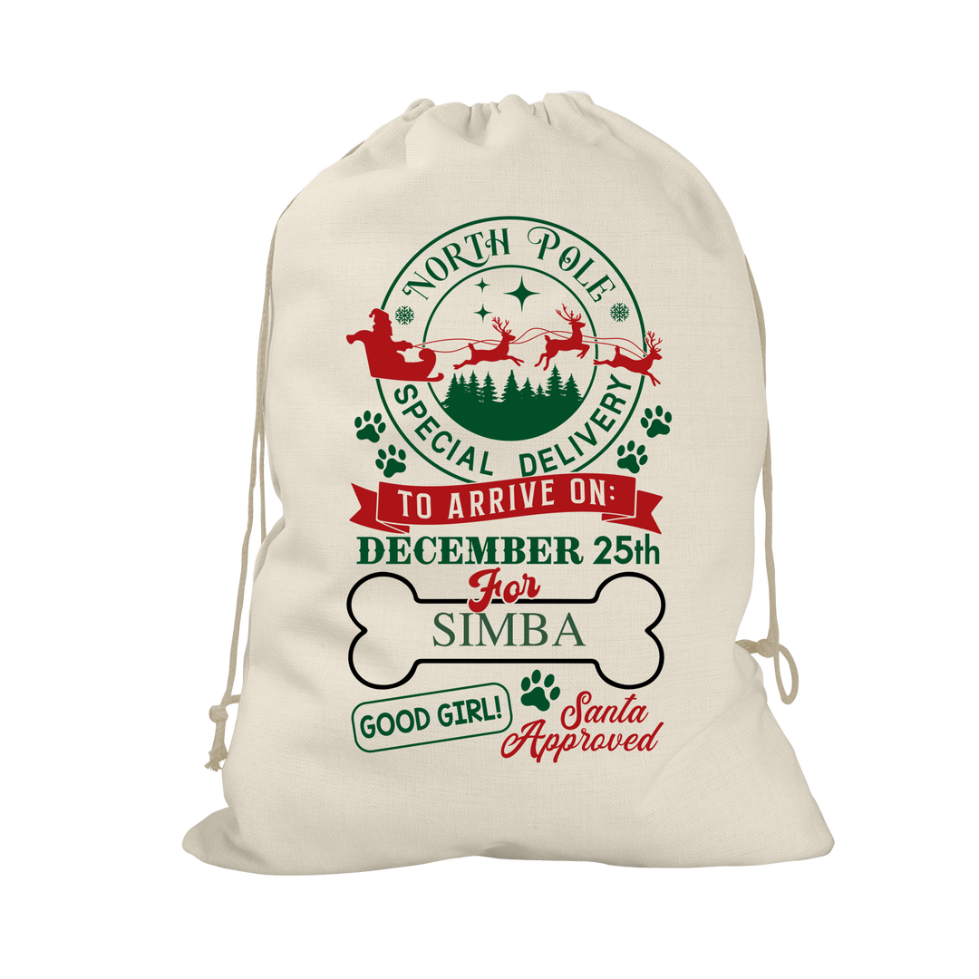 Merry Woofmas Santa Sack