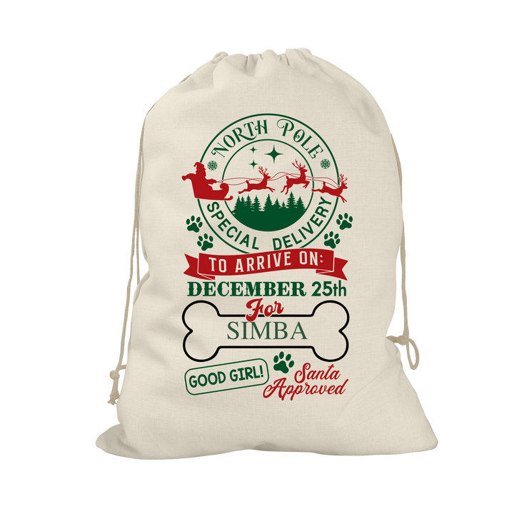 Merry Woofmas Santa Sack