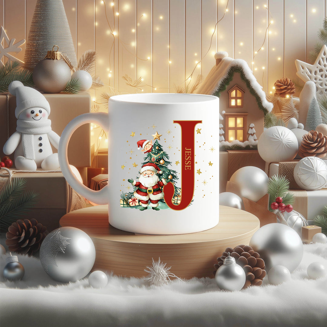 Initial Christmas Mug