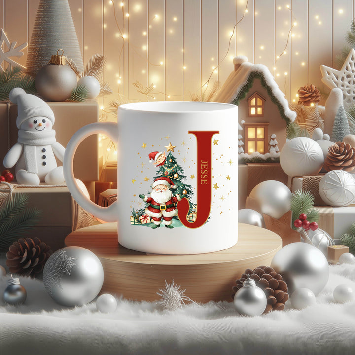 Initial Christmas Mug