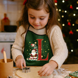 Santa Initial apron gift for kids, ideal for Christmas baking traditions and festive family fun