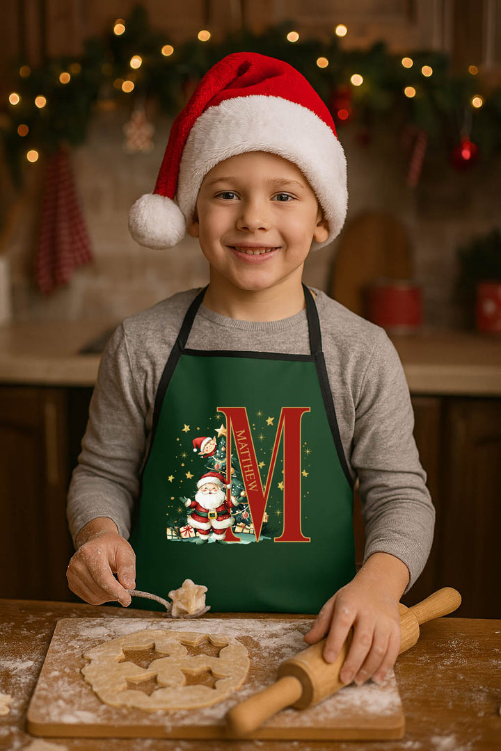 Santa Initial Kids Apron