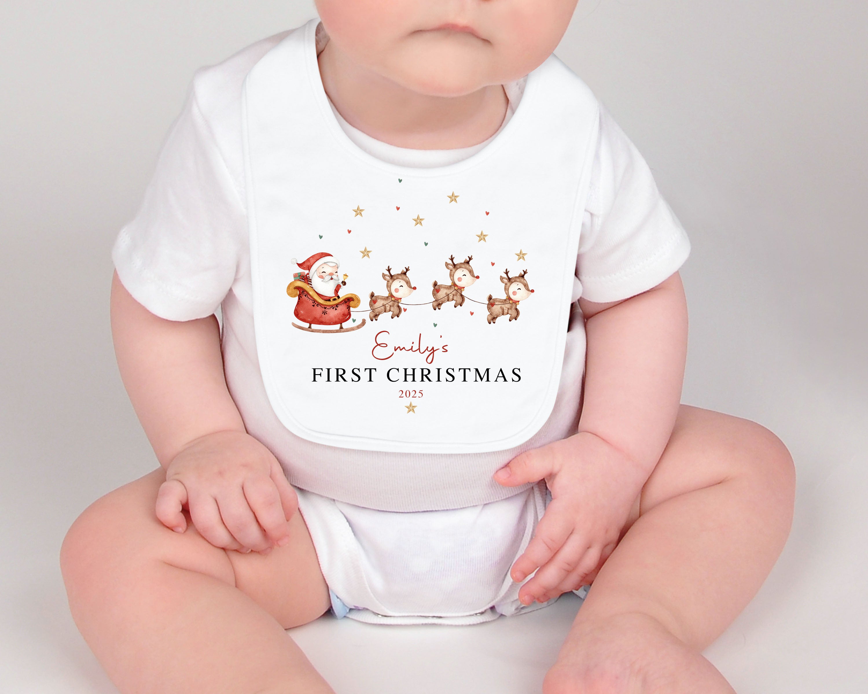 Christmas Reindeer Bib