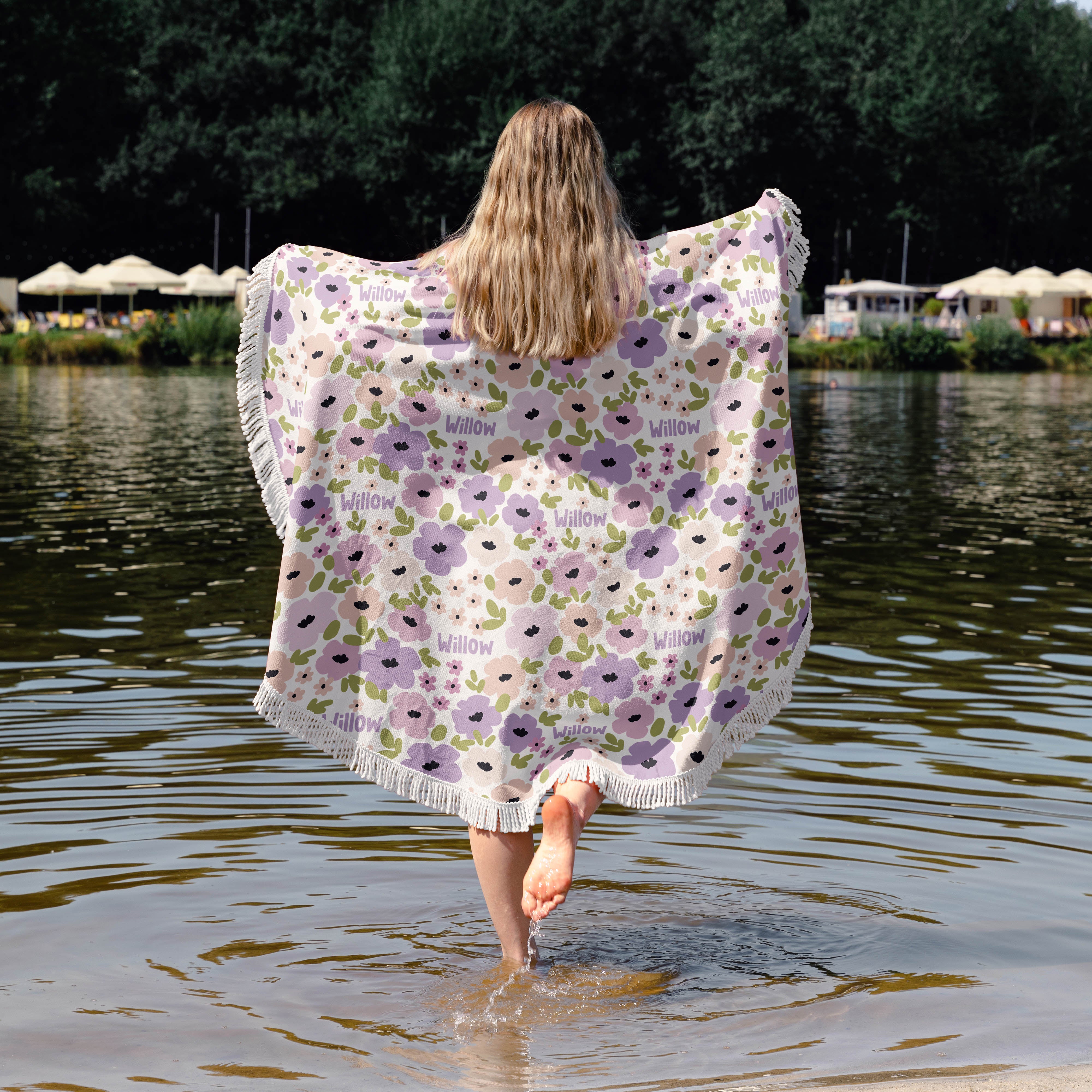 Personalised Round Beach Towel