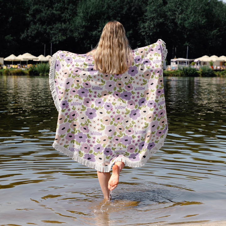 Personalised Round Beach Towel