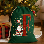 Santa and elf Christmas sack with custom name