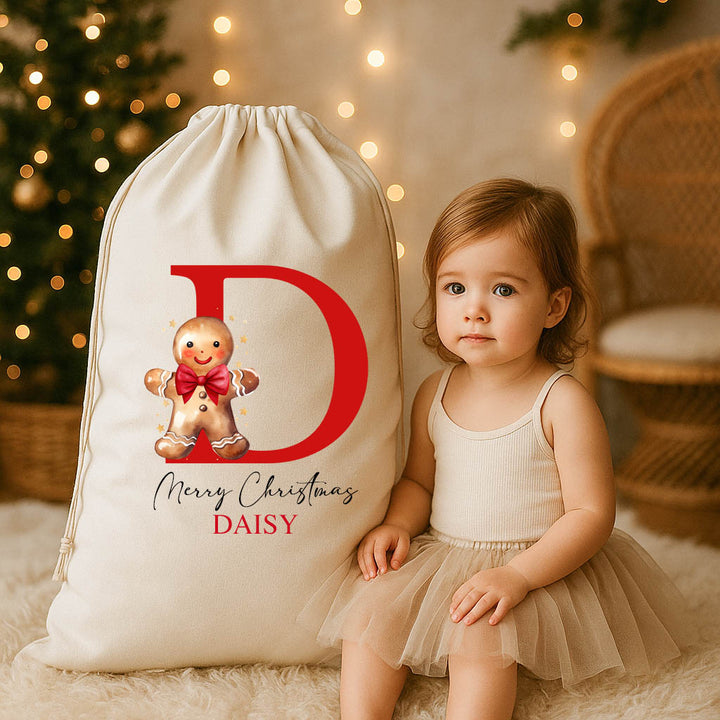 Gingerbread Man Santa Sack