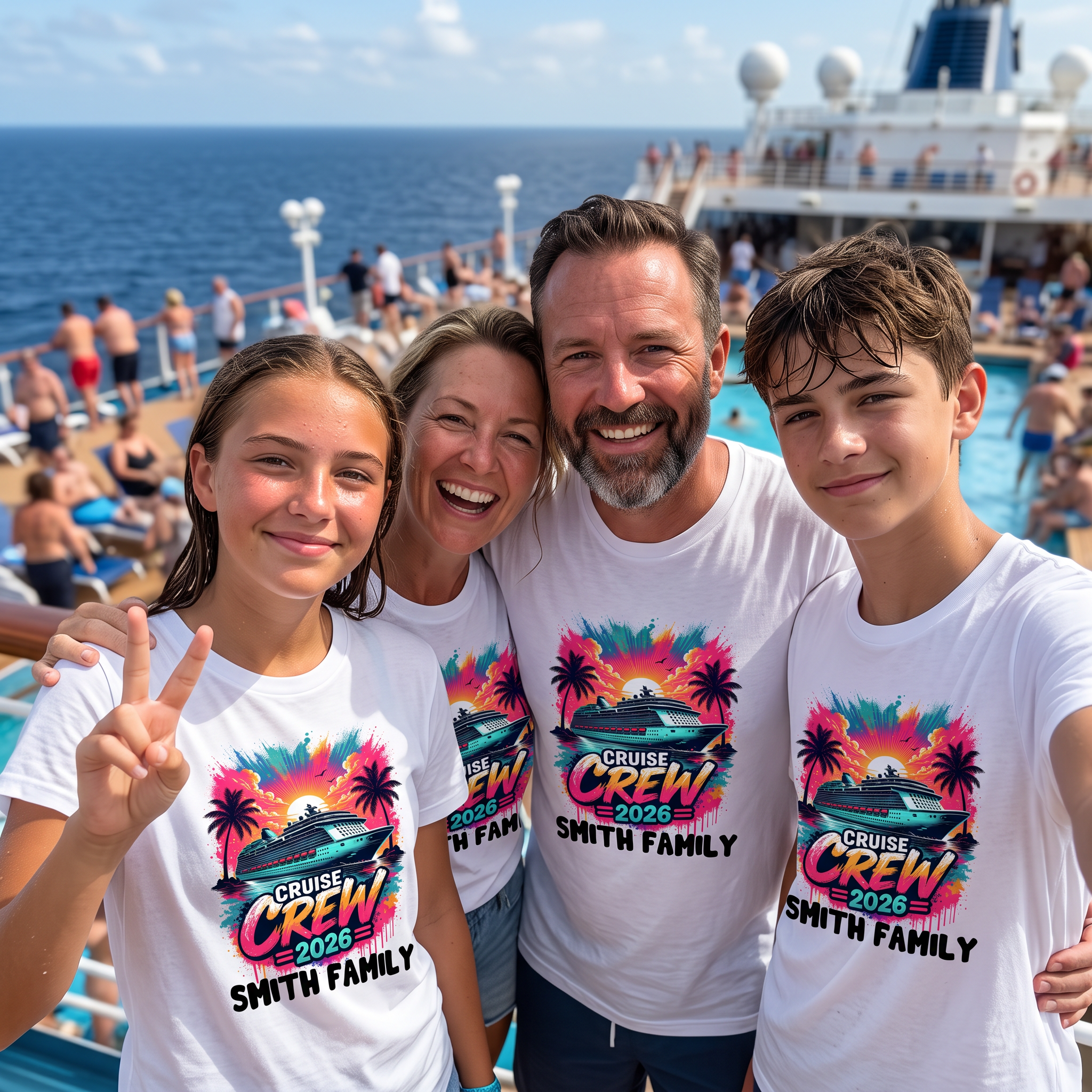 Cruise Crew 2026 t-shirt with each name added, cruise gift