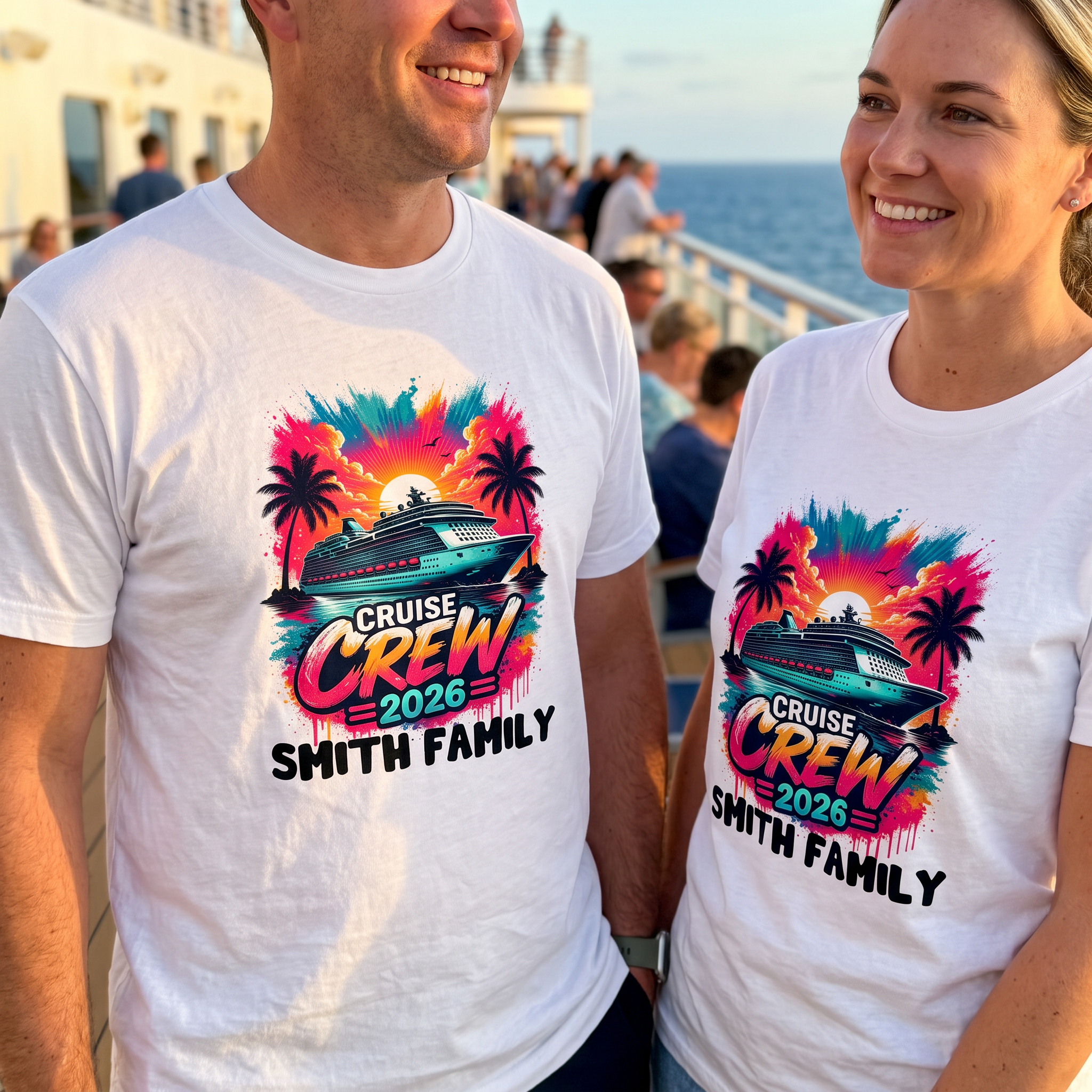 Cruise Crew 2026 custom t-shirt with names printed on - The Custom Co