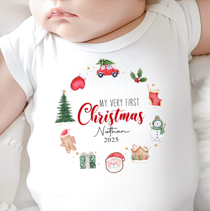 Christmas Wreath Onesie