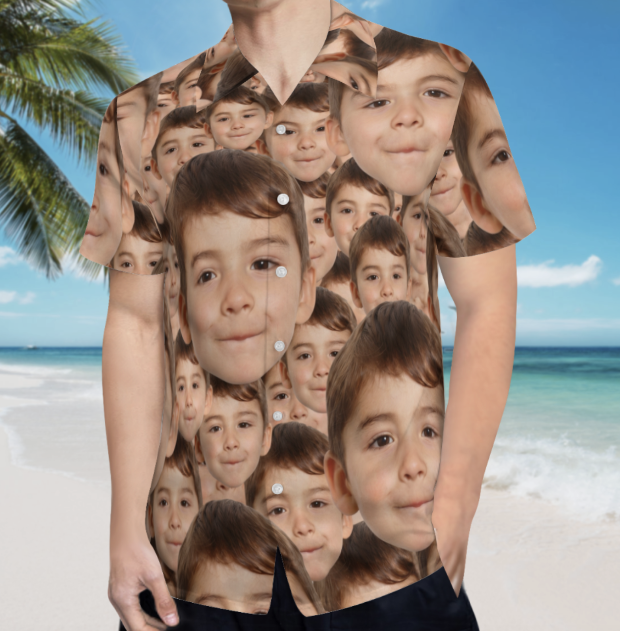 Custom Face personalised Hawaiian shirt for holidays and parties - The Custom Co