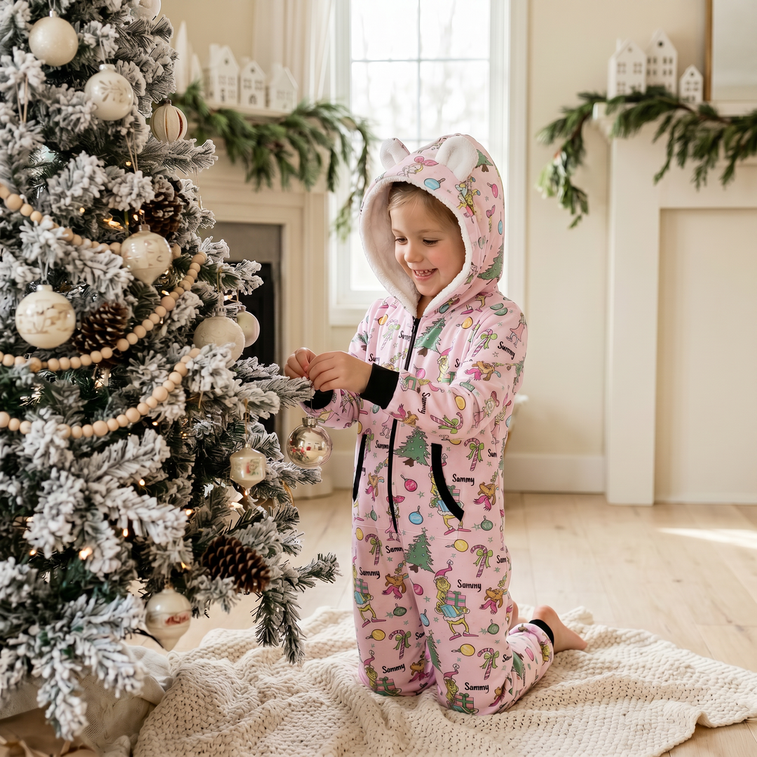 Personalised Christmas Hooded Onesie