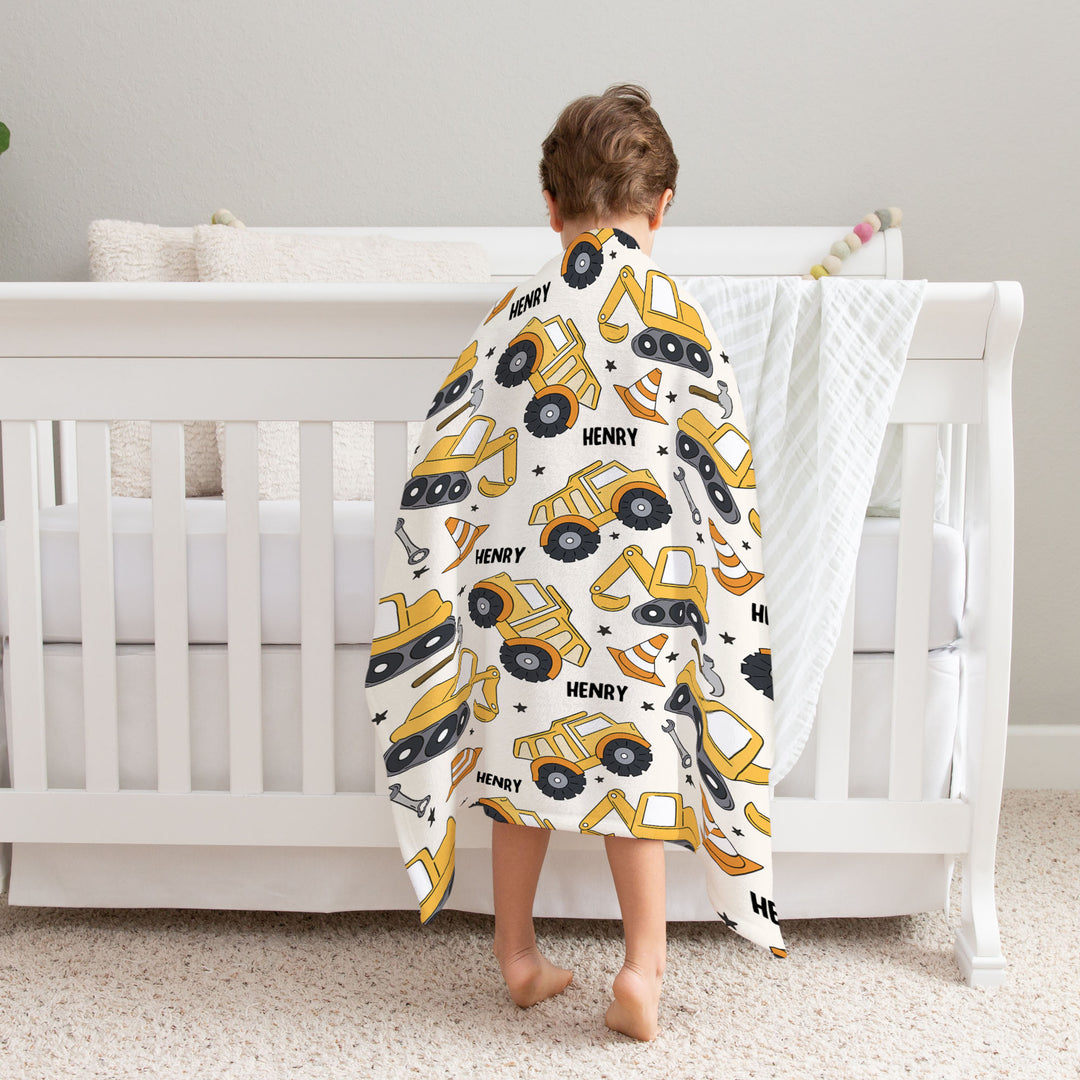 construction  Kids Blanket - personalised