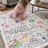 Dumpling Squishy Colouring Blanket