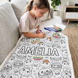 Dumpling Squishy Colouring Blanket