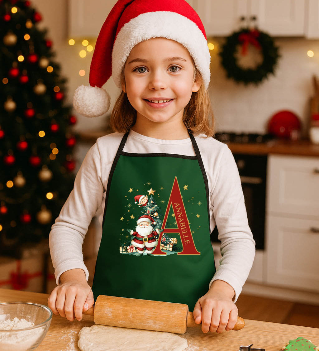 Personalised Christmas apron for kids
