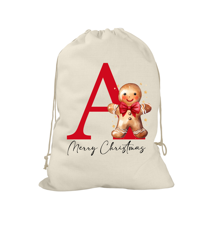 Gingerbread Man Santa Sack