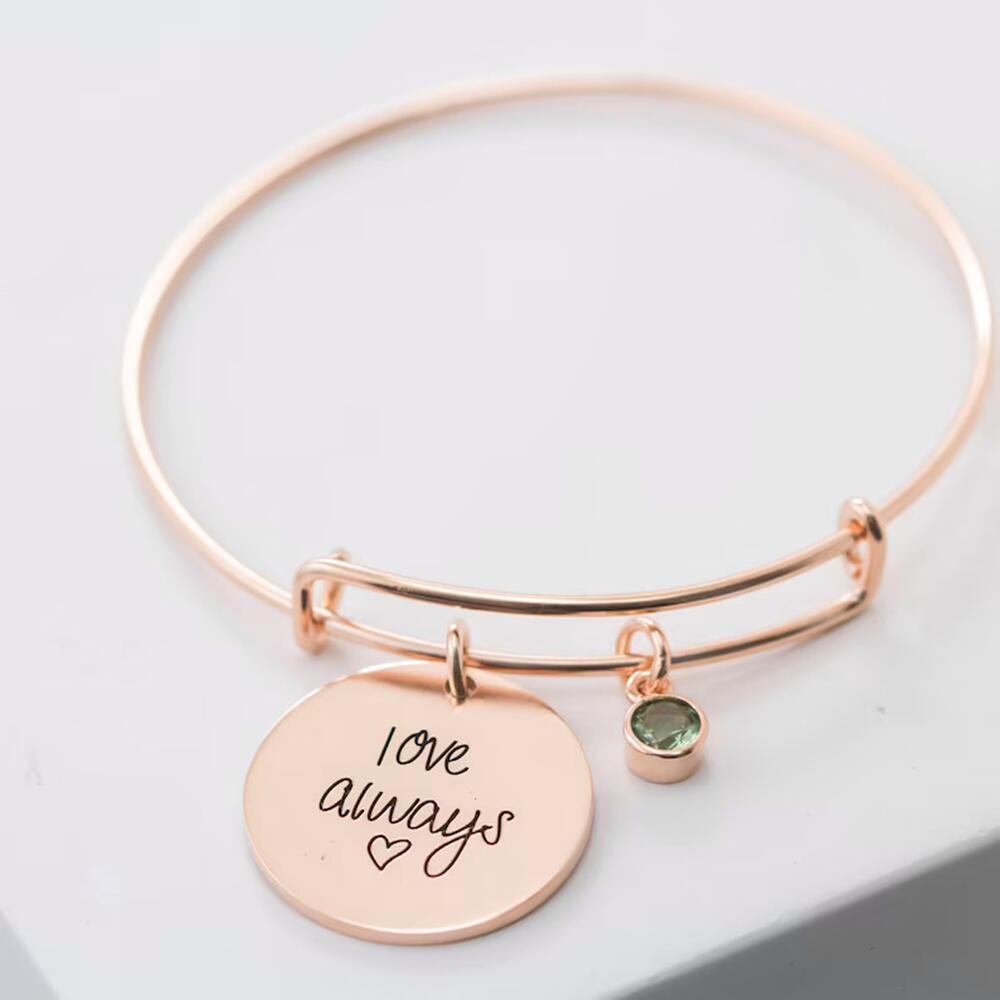 Custom Birthstone Bangle
