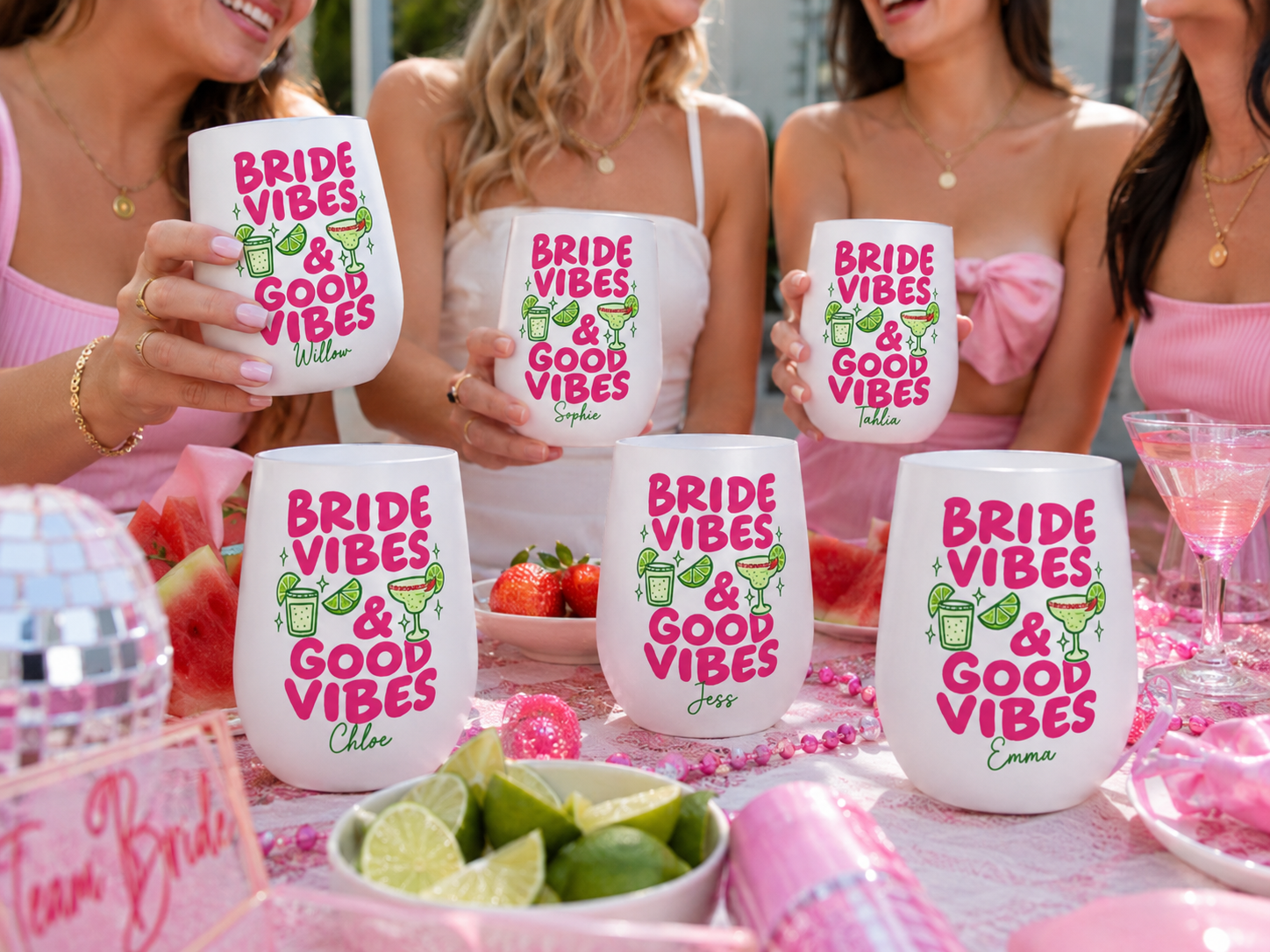 Bride Vibes Personalised Wine Tumbler