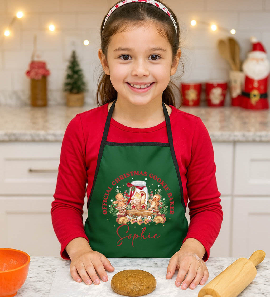 Official Christmas Cookie Baker Kids Apron