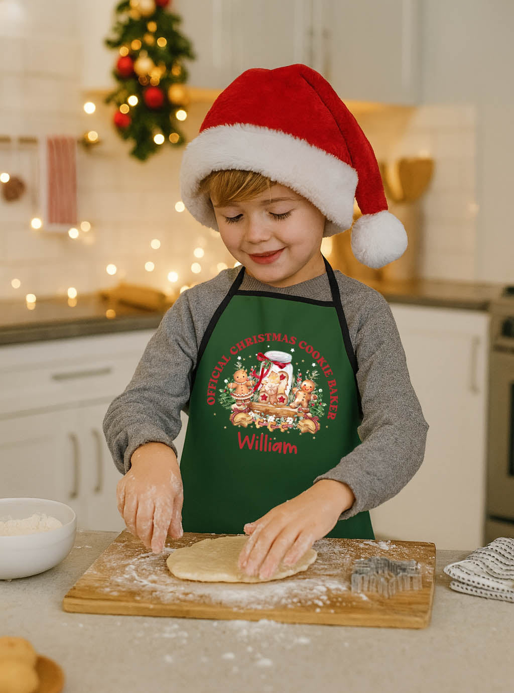 Official Christmas Cookie Baker Kids Apron