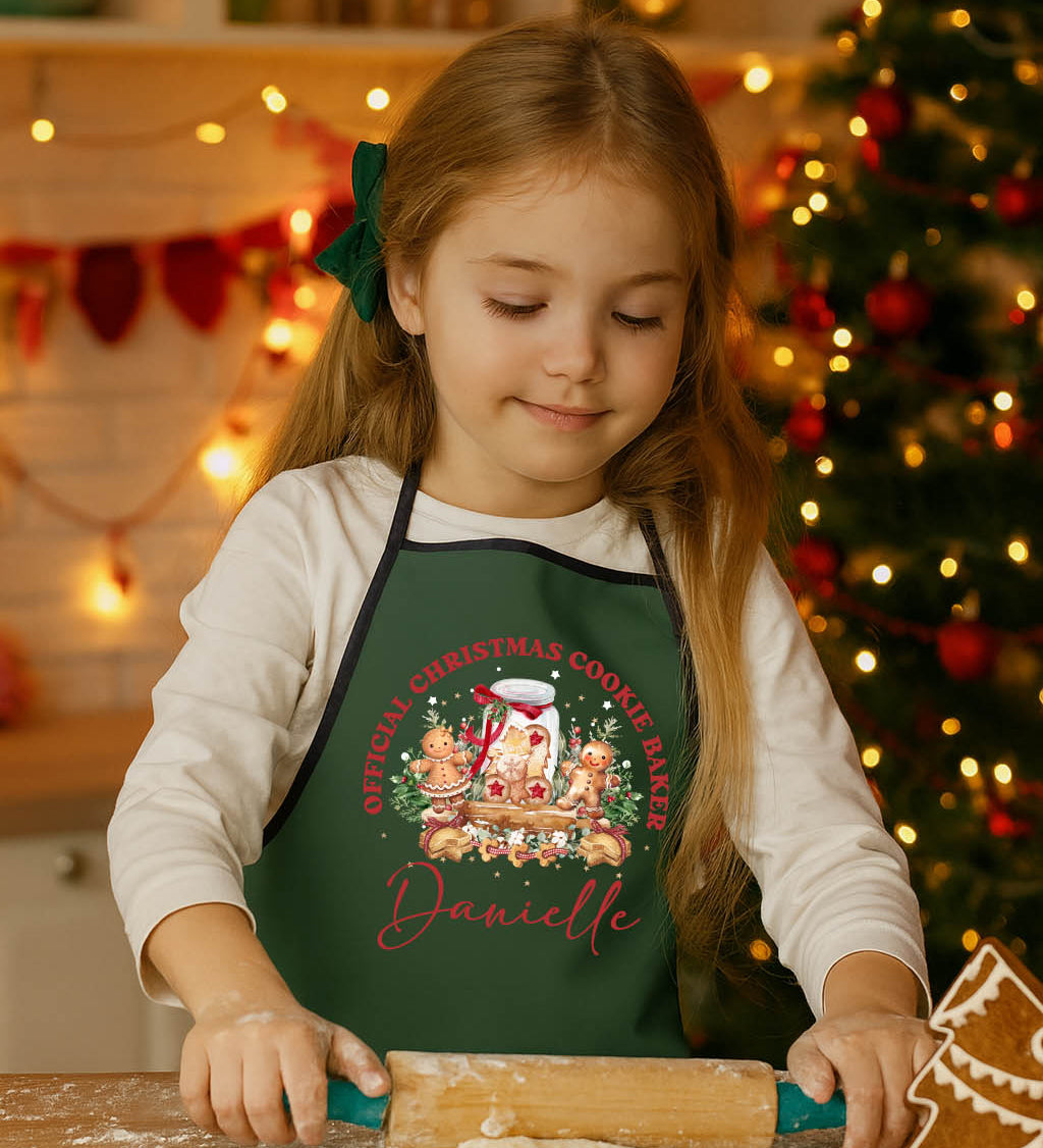 Official Christmas Cookie Baker Kids Apron