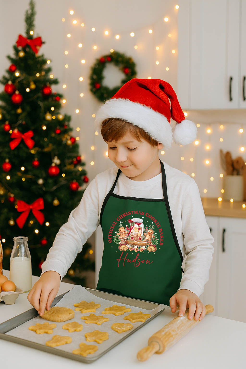 Official Christmas Cookie Baker Kids Apron