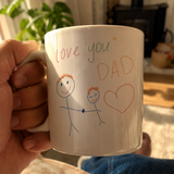 Personalised Dad Mug with Kids Artwork