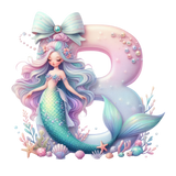 Mermaid Initial Hooded Towel