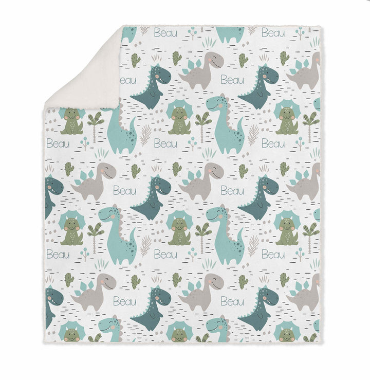 DINOSAUR KIDS SHERPA BLANKET