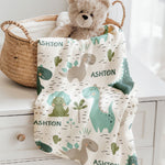 personalised baby blankets dinosaurs