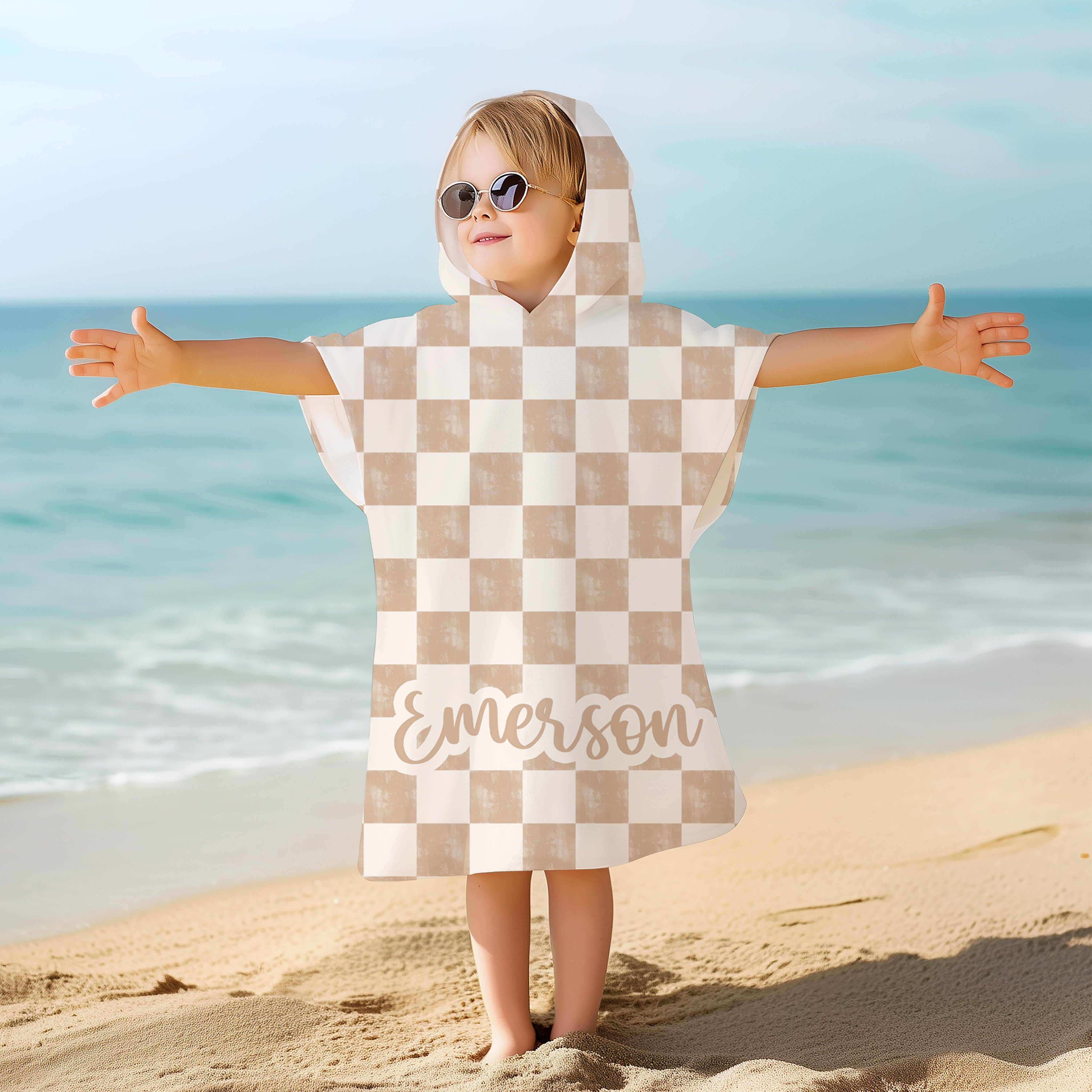 Personalised kids hooded towel