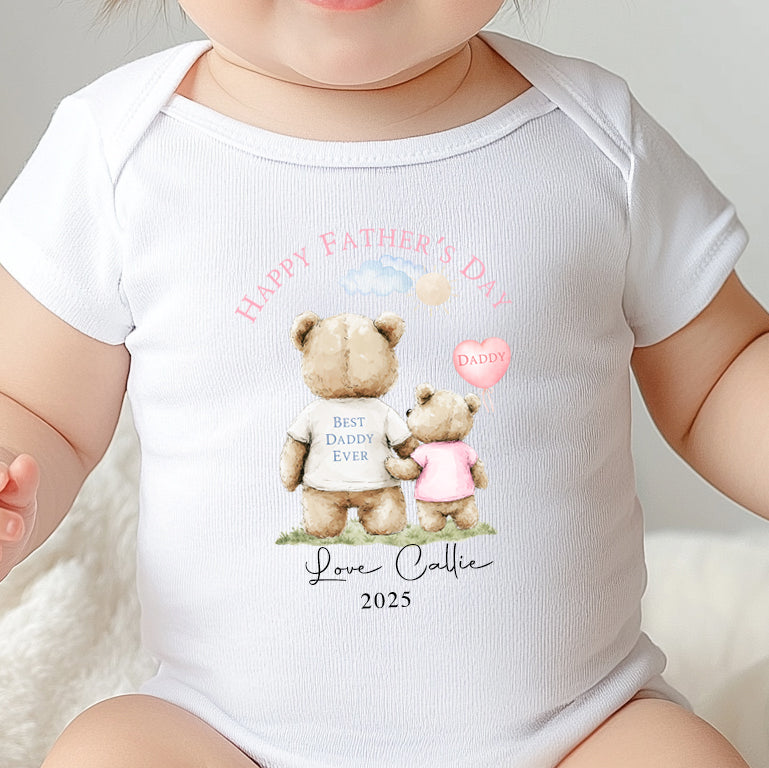 personalised baby onesie for fathers day