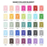 Name Collage Personalised Blanket