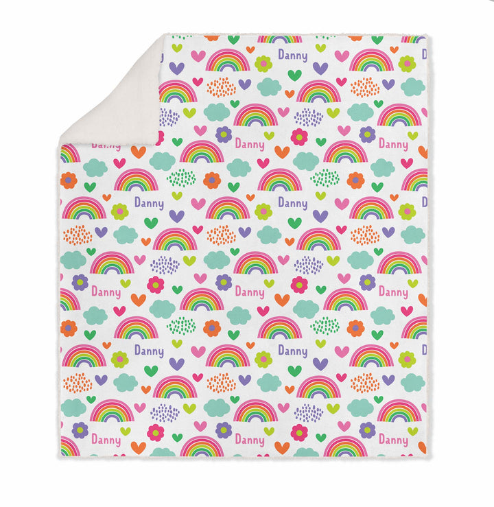 GIRLS SHERPA BLANKET PERSONALISED