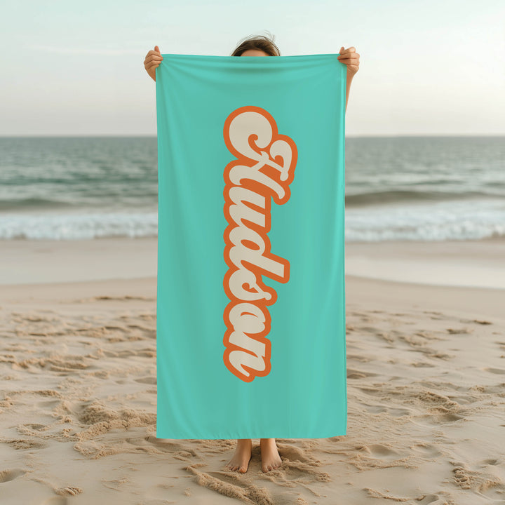 BLUE RETRO CUSTOM TOWEL